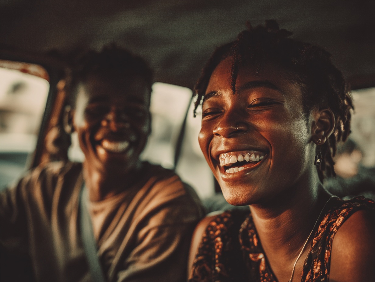 Community of young South Africans sharing a ride