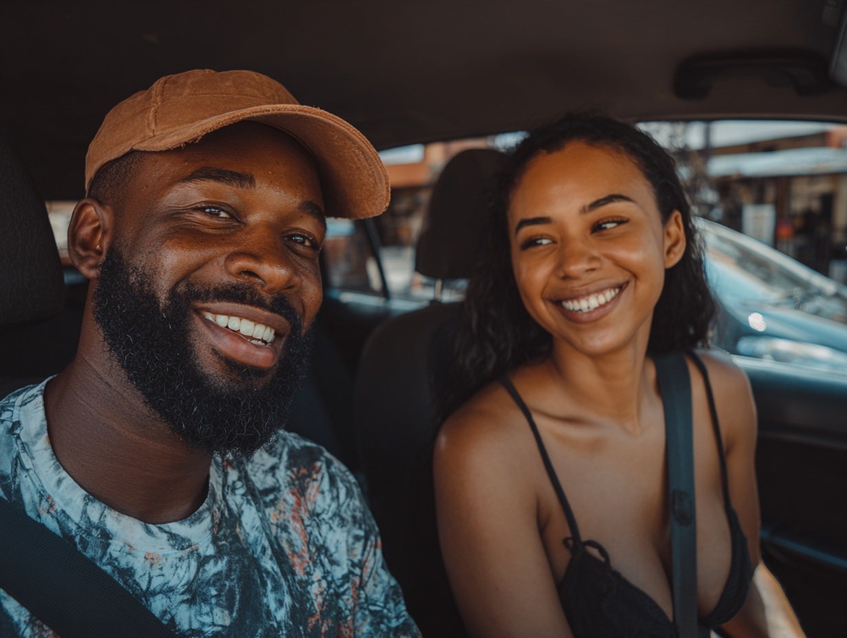 Two South Africans sharing a short city ride